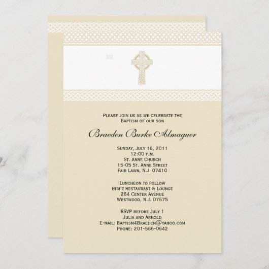 Eerste uitnodiging voor de Heilige Communie (Voorkant / Achterkant)