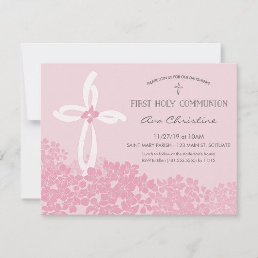 Eerste uitnodiging voor de Heilige Communie van Gi (Voorkant)