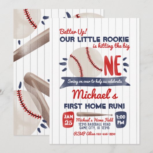 Eerste uitnodiging voor de wedstrijd (Voorkant / Achterkant)