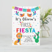 Eerste uitnodiging voor Fiesta Birthday (Staand voorkant)