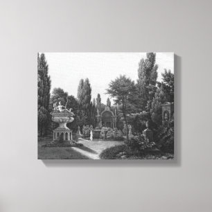 Eerste uitzicht van de grote tuin canvas afdruk
