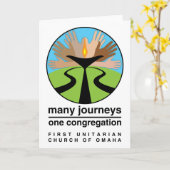 Eerste Unitaire Kerk van Omaha Kaart (Gele Bloem)