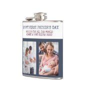 Eerste vaderdag 2 Foto Aangepaste Hip Heupfles (Links)