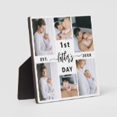 Eerste Vaderdag 6 fotocollage Fotoplaat (Voorkant)