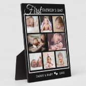 Eerste Vaderdag 8 Foto collage zwart en wit Fotoplaat (Zijkant)