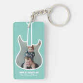 Eerste Vaderdag Aangepaste foto van Kool Guitar Da Sleutelhanger (achterkant)