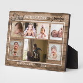 Eerste Vaderdag als opa 7 Foto Collage Wood Fotoplaat (Zijkant)