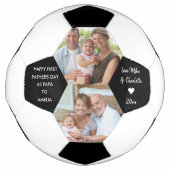 Eerste vaderdag als Papa 2 Foto gepersonaliseerd Voetbal (Voorkant)