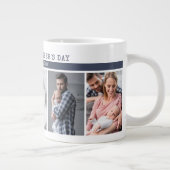 Eerste Vaderdag als papa - 5 fotocollage Extra Grote Beker (Rechts)