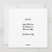 Eerste Vaderdag  B&W Baby Fotocollage Feestdagenkaart (Achterkant)