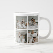 Eerste Vaderdag – Baby Footprints & Blue Hearts Extra Grote Beker (Rechts)