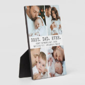 Eerste Vaderdag BESTE VADER OOIT 4 Fotocollage Fotoplaat (Zijkant)