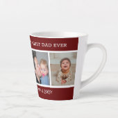 Eerste Vaderdag Beste vader ooit 4 Fotomaroon Latte Mok (Rechts)
