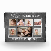 Eerste Vaderdag Chalkboard 7 Fotocollage  Fotoblokken (Voorkant)