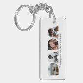 Eerste Vaderdag Dada foto collage cadeau Sleutelhanger (Voorkant Links)