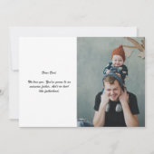 Eerste Vaderdag Foto Collage Dad Son Daughter Feestdagenkaart (Achterkant)