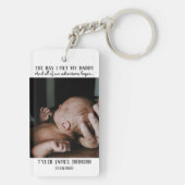 Eerste Vaderdag Foto Sleutelhanger (achterkant)