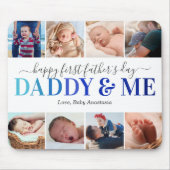 Eerste Vaderdag Foto van papa en mij Muismat (Voorkant)