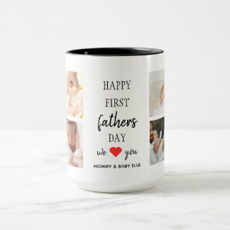 Eerste Vaderdag fotocollage | Dad Coffee Mok