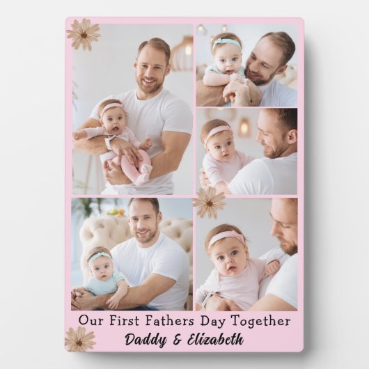 Eerste Vaderdag fotocollage Fotoplaat (voorkant)