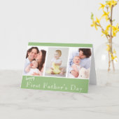 Eerste Vaderdag fotocollage Kaart (Gele Bloem)