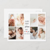 Eerste Vaderdag fotocollage | Kaart voor papa (Voorkant / Achterkant)