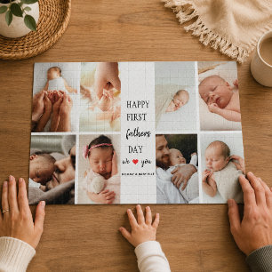 Eerste Vaderdag Fotocollage Puzzel voor papa