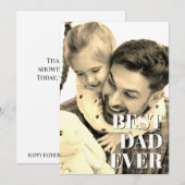 Eerste Vaderdag-fotokaart Feestdagenkaart (Voorkant / Achterkant)