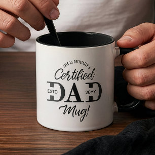 Eerste Vaderdag Gecertificeerde Vader Mok Nieuwe V