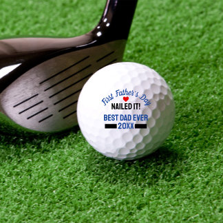 Eerste Vaderdag Gelukt Aandenken Aanpasbaar Golfballen