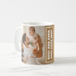 Eerste Vaderdag Gelukt Aandenken Aanpasbaar Koffiemok