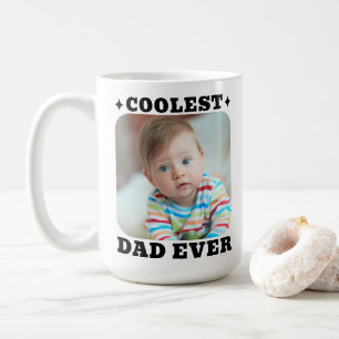 Eerste Vaderdag Koelste Papa Ooit Baby Foto Cool Koffiemok