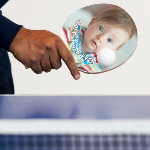 Eerste Vaderdag Koelste Papa Ooit Baby Foto Cool Tafeltennisbatje