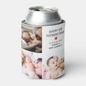 Eerste Vaderdag | Kute fotocollage Blikjeskoeler (Blikje Voorkant)