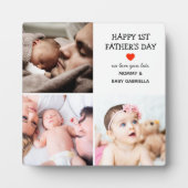 Eerste Vaderdag | Kute fotocollage Fotoplaat (Voorkant)