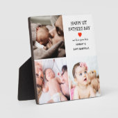 Eerste Vaderdag | Kute fotocollage Fotoplaat (Voorkant)