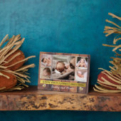 Eerste Vaderdag Pallet Wood 5 Foto Collage Fotoplaat (Zijkant)