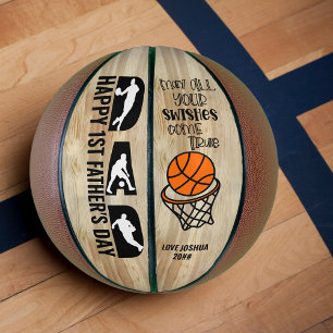 Eerste vaderdag Pap Swish come True Personated Basketbal