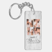 Eerste Vaderdag Papa Baby Fotocollage Sleutelhanger (Voorkant Links)