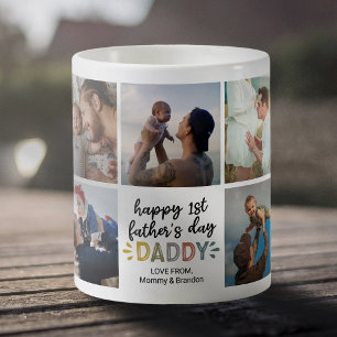 Eerste Vaderdag Papa Foto Koffiemok