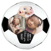 Eerste Vaderdag pappa Baby 3 Foto collage   Voetbal (Gedraaid)
