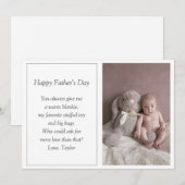 Eerste Vaderdag Photo Holiday Kaart (Voorkant / Achterkant)