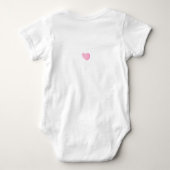Eerste Vaderdag Pink Heart Custom Romper (Achterkant)