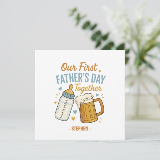 Eerste Vaderdag samen – Bier & Baby (Staand voorkant)