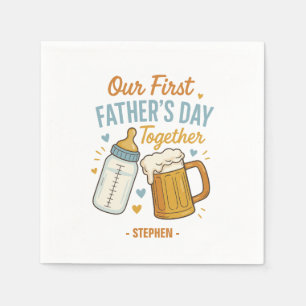 Eerste Vaderdag samen – Bier & Baby Servet