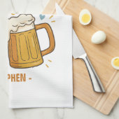 Eerste Vaderdag samen – Bier & Baby Theedoek (Quarter Fold)