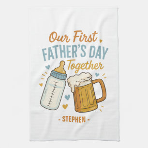 Eerste Vaderdag samen – Bier & Baby Theedoek