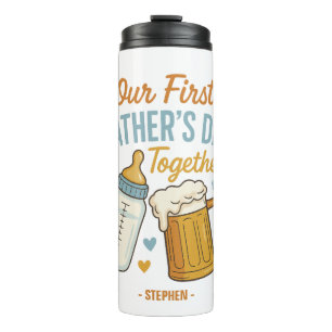 Eerste Vaderdag samen – Bier & Baby Thermosbeker