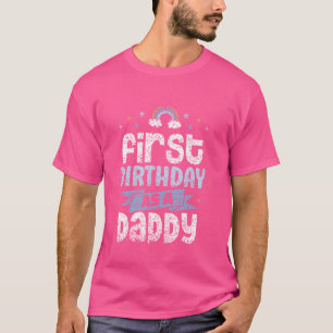 Eerste verjaardag als een papa vader feest verjaar t-shirt