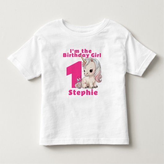 Eerste verjaardag Baby gepersonaliseerd Kinder Shirts (Voorkant)